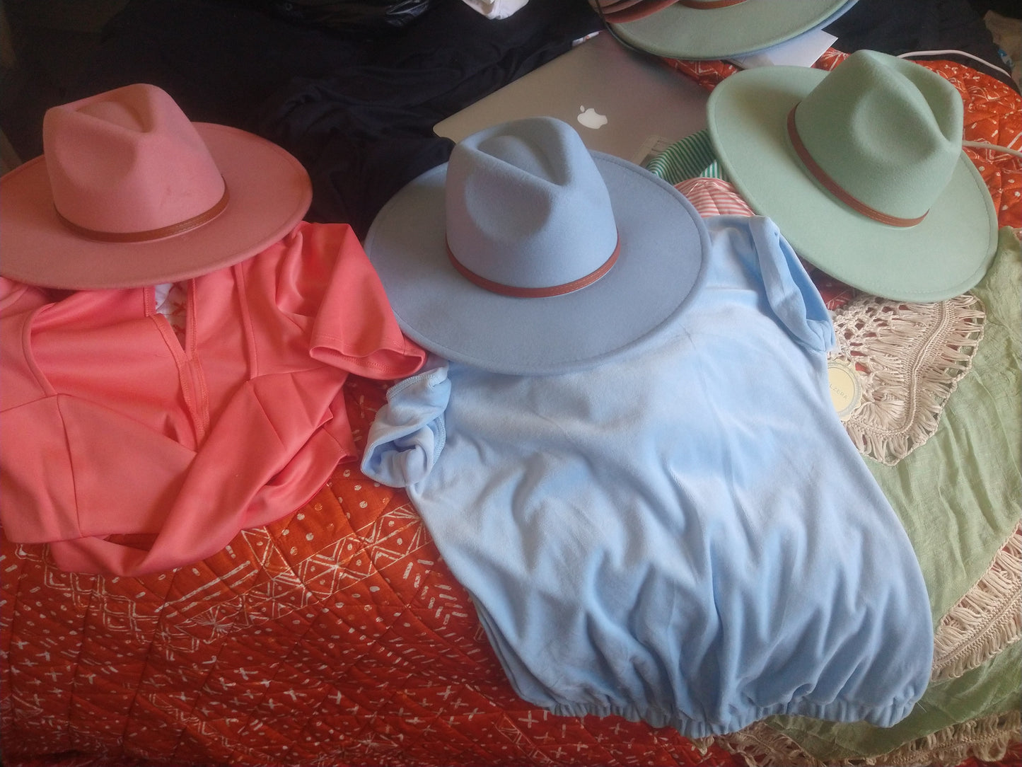 Red bottom hats & Dope hats